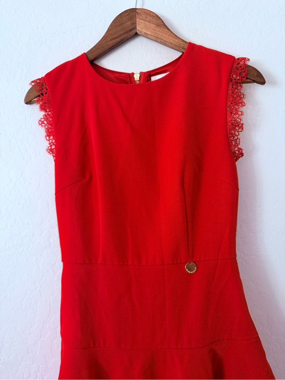 Bronx & Banco Red Lace Fit & Flare Mini Dress Size US 4 AU/UK 8 - Picture 2 of 10